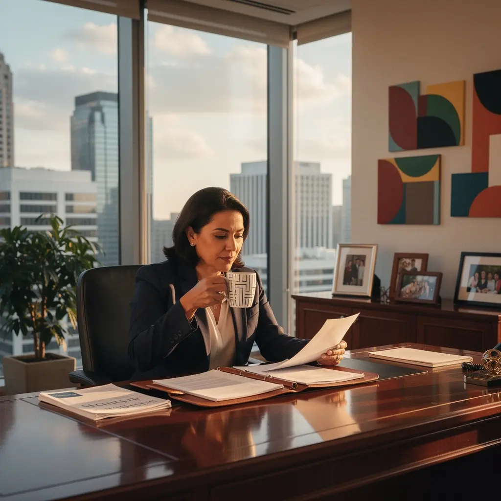 Przytulny kącik do rozmów z roślinnymi dekoracjami i naturalnym światłem.